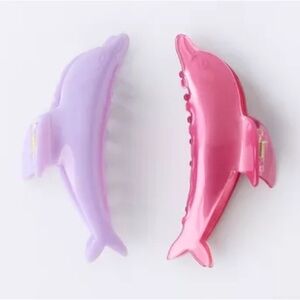 NWT ZARA set of 2 dolphin hairclips